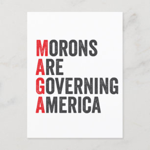 Cartes Pour Fêtes Annuelles Les morons dirigent l'Amérique 4 juillet