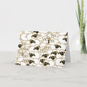 Cartes Pour Fêtes Annuelles Les moutons volent, souhaitant à Ewe un Joyeux Noë