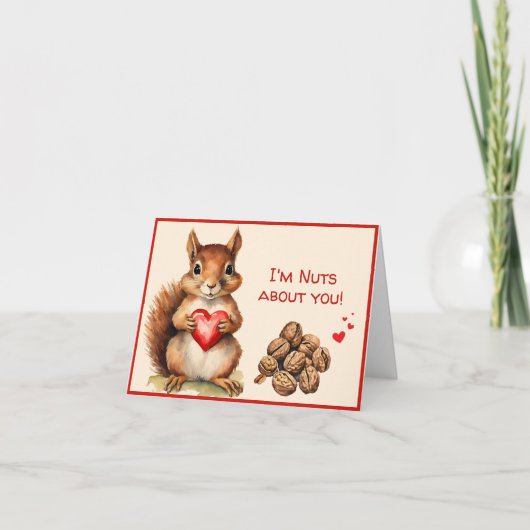 Cartes Pour Fêtes Annuelles Les noix d'écureuil à propos de vous Valentines Da (Devant)