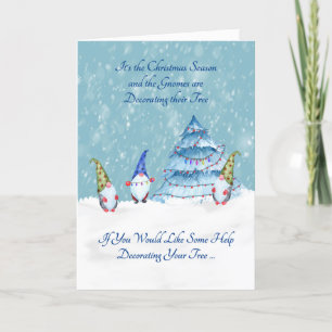 Cartes Pour Fêtes Annuelles Les nomes décorent leur sapin de Noël