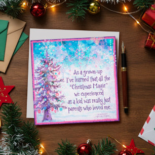 Cartes Pour Fêtes Annuelles Les parents rendent Noël magique Inspirivité