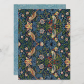 Cartes Pour Fêtes Annuelles Les perdrix dans un arbre fleuri (Devant / Derrière)