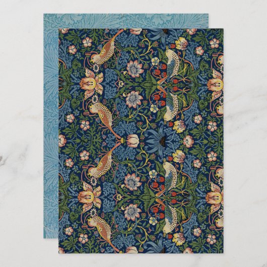 Cartes Pour Fêtes Annuelles Les perdrix dans un arbre fleuri (Devant / Derrière)