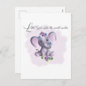 Cartes Pour Fêtes Annuelles Les petites filles rendent le monde plus doux (Devant / Derrière)