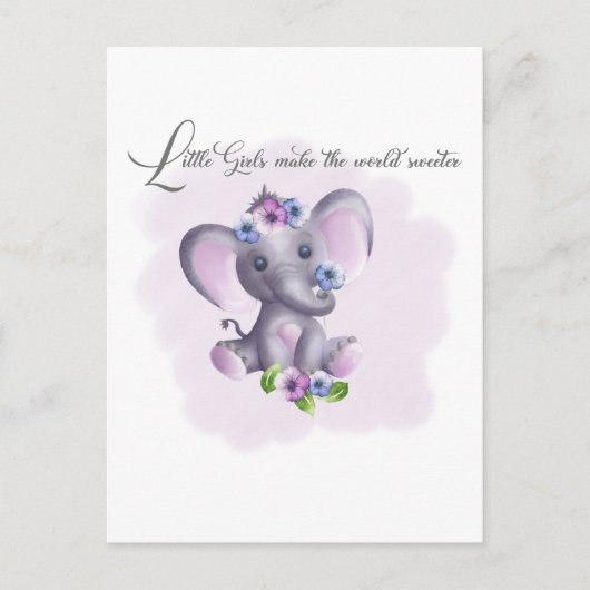 Cartes Pour Fêtes Annuelles Les petites filles rendent le monde plus doux (Devant)