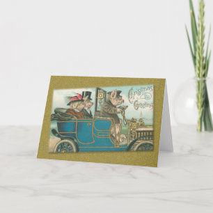 Cartes Pour Fêtes Annuelles Les Pigs de Noël