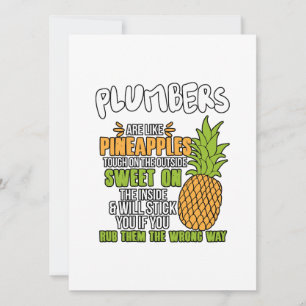 Cartes Pour Fêtes Annuelles Les plombiers Sont Comme Des Ananas.
