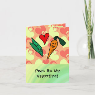 Cartes Pour Fêtes Annuelles Les pois soient mon Valentine