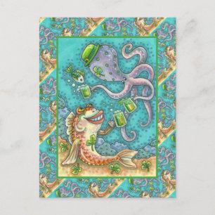 Cartes Pour Fêtes Annuelles LES POISSONS ET LES POISSONS DE St. PADDY CHÈQUES