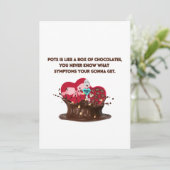 Cartes Pour Fêtes Annuelles Les Pots C'est Comme Une Boîte De Chocolats (Debout devant)