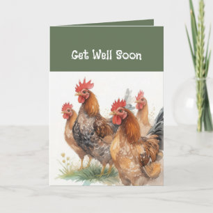 Cartes Pour Fêtes Annuelles Les poulets amusants du groupe Tous nous nous en s
