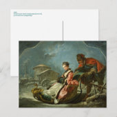 Cartes Pour Fêtes Annuelles Les quatre saisons : Hiver par François Boucher (Devant / Derrière)