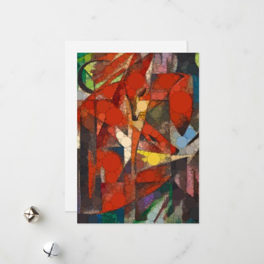 Cartes Pour Fêtes Annuelles Les renards, points d'infini par Franz Marc (Devant/Arrière en situation)