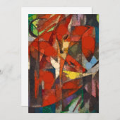Cartes Pour Fêtes Annuelles Les renards, points d'infini par Franz Marc (Devant / Derrière)