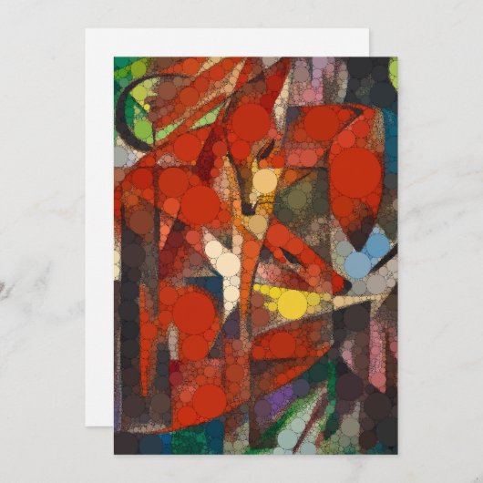 Cartes Pour Fêtes Annuelles Les renards, points d'infini par Franz Marc (Devant / Derrière)