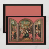 Cartes Pour Fêtes Annuelles Les Rois Mages adorent l'Enfant Jésus (Devant / Derrière)