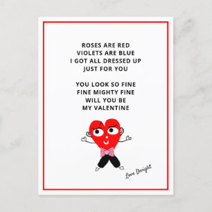 Cartes Pour Fêtes Annuelles Les Roses Amusants Sont Poème Rouge Valentines Fil