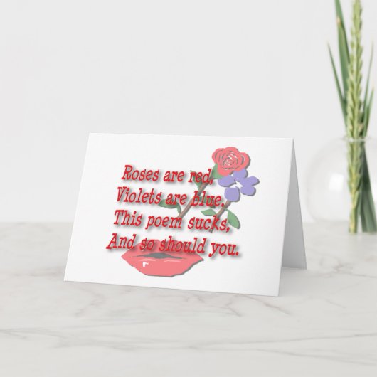 Cartes Pour Fêtes Annuelles Les roses Sont Rouges...Vierges (Devant)