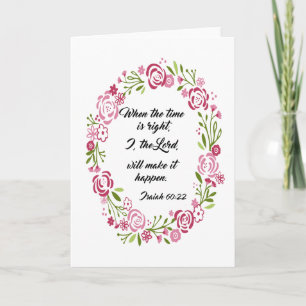 Cartes Pour Fêtes Annuelles Les roses tressent le 60:22 floral d'Isaïe