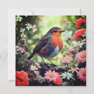 Cartes Pour Fêtes Annuelles Les rouges-gorges apparaissent quand les êtres che