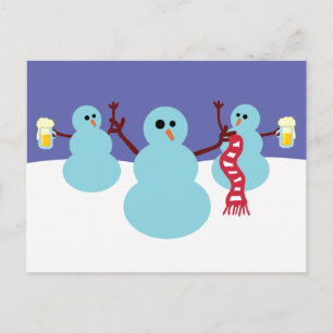 Cartes Pour Fêtes Annuelles Les Snowmen Sont Devenus Sauvages !