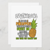 Cartes Pour Fêtes Annuelles Les Superviseur Sont Comme Des Ananas. (Devant / Derrière)