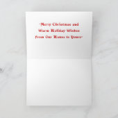 Cartes Pour Fêtes Annuelles "Les vacances chaudes souhaitent " (Intérieur)