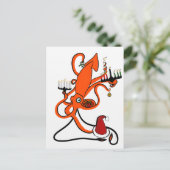 Cartes Pour Fêtes Annuelles Les vacances hivernales du calamar (Debout devant)