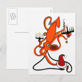 Cartes Pour Fêtes Annuelles Les vacances hivernales du calamar (Devant / Derrière)