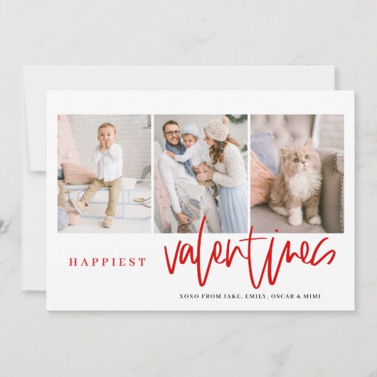 Cartes Pour Fêtes Annuelles Les valentines les plus heureuses Red Lettering Ph (Devant)