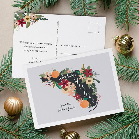 Cartes Pour Fêtes Annuelles Les Voeux Chauds De Floride