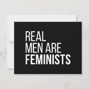 Cartes Pour Fêtes Annuelles Les vrais hommes sont des féministes Cadeaux de ci