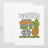 Cartes Pour Fêtes Annuelles Les Waiters Sont Comme Des Ananas. (Devant / Derrière)