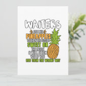 Cartes Pour Fêtes Annuelles Les Waiters Sont Comme Des Ananas. (Debout devant)