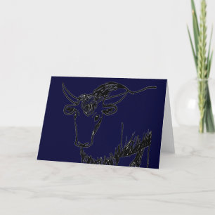 Cartes Pour Fêtes Annuelles Les yaks décrivent dans le noir, buffle de bison