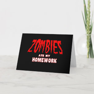 Cartes Pour Fêtes Annuelles Les zombis ont mangé mon travail