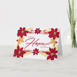 Cartes Pour Fêtes Annuelles L'espoir d'un avenir meilleur Poinsettia