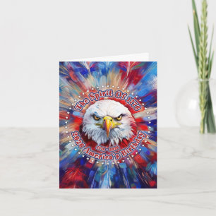 Cartes Pour Fêtes Annuelles L'esprit de 1776, 2026 L'aigle rouge de feu d'Amér