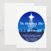 Cartes Pour Fêtes Annuelles L'étoile de Noël (Devant / Derrière)
