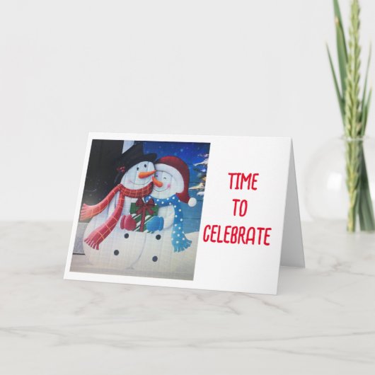 CARTES POUR FÊTES ANNUELLES LET'S EAT, LET'S DRINK & LET'S BE MERRY (Devant)