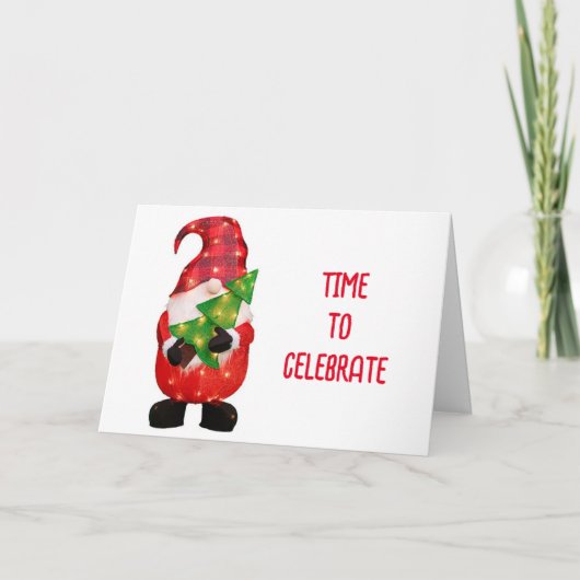 CARTES POUR FÊTES ANNUELLES LET'S EAT, LET'S DRINK & LET'S BE MERRY HOLIDAY CA (Devant)