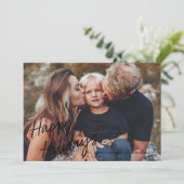 Cartes Pour Fêtes Annuelles Lettrage de script moderne 2 photo (Debout devant)