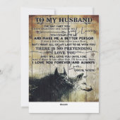 Cartes Pour Fêtes Annuelles Lettre à mon mari | Nouveau décor (Dos)