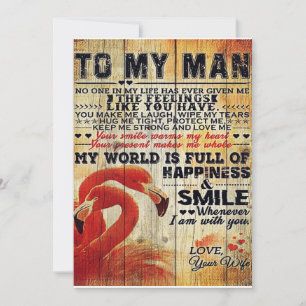 Cartes Pour Fêtes Annuelles Lettre adorable à mon mari Bel cadeau