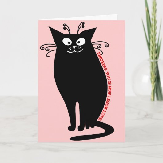 Cartes Pour Fêtes Annuelles Lettre d'amour de mon chat (Devant)