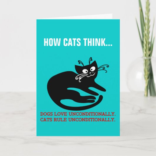 Cartes Pour Fêtes Annuelles Lettre d'amour de mon chat : entraînement à l'obéi (Devant)