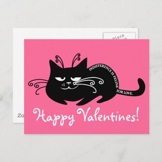 Cartes Pour Fêtes Annuelles Lettre d'amour de mon chat : langue féline (Devant / Derrière)