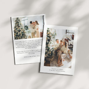 Cartes Pour Fêtes Annuelles Lettre de Noël photo de machine à écrire rétro min