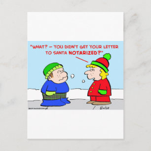 Cartes Pour Fêtes Annuelles lettre de noël santa claus notarié