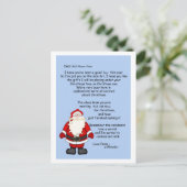 Cartes Pour Fêtes Annuelles Lettre de Père Noël (Debout devant)